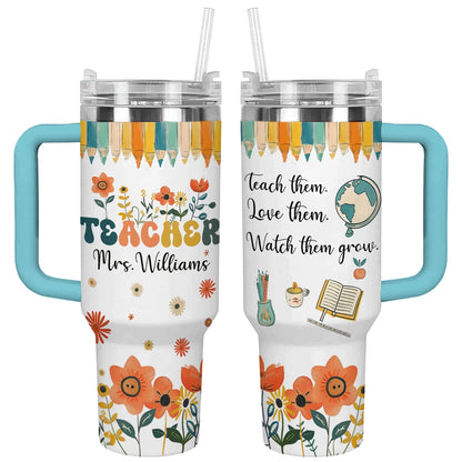 Shineful Tumbler Floral Teacher Appreciation Personalized