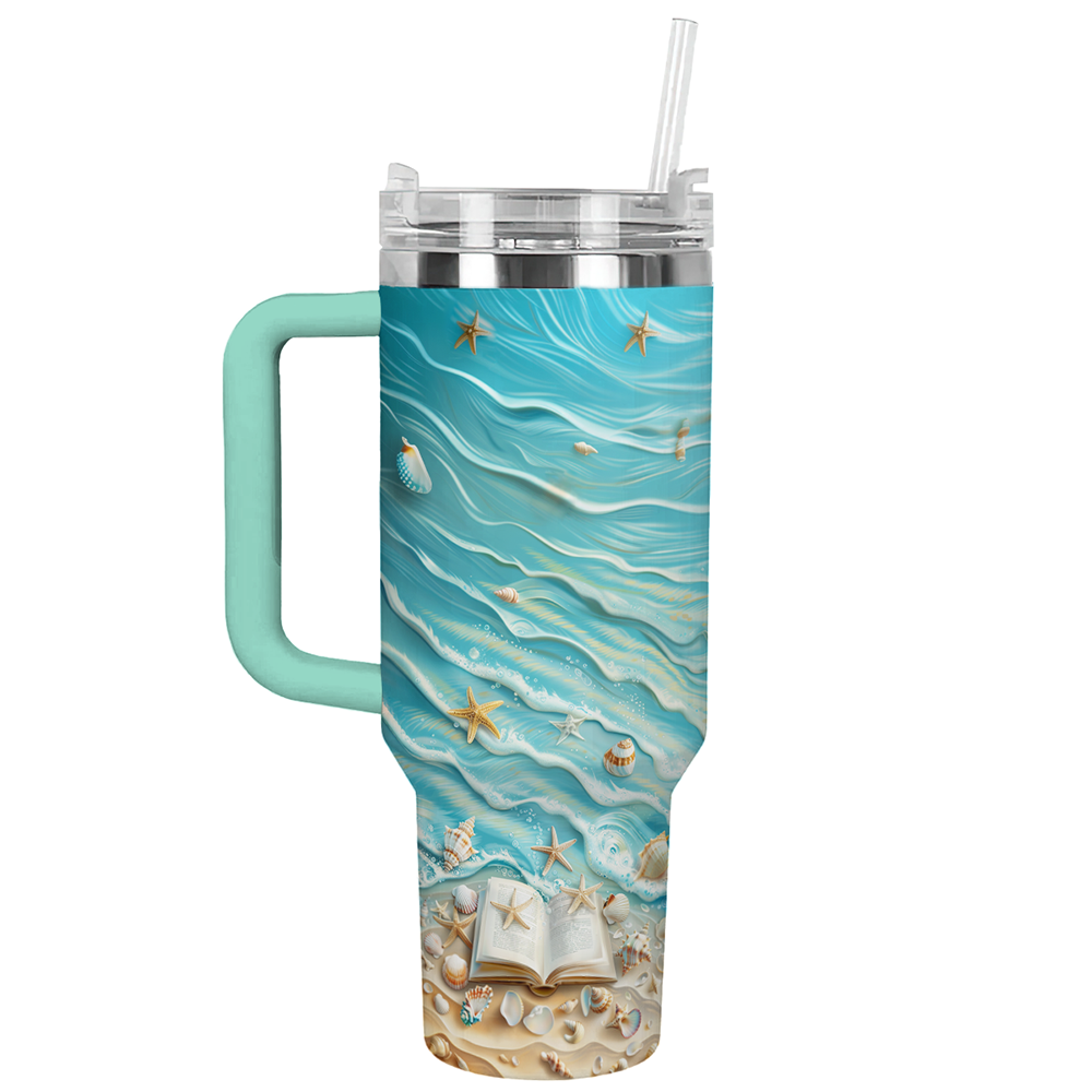 Shineful Tumbler Reading Beach Lover Gorgeous Starfish