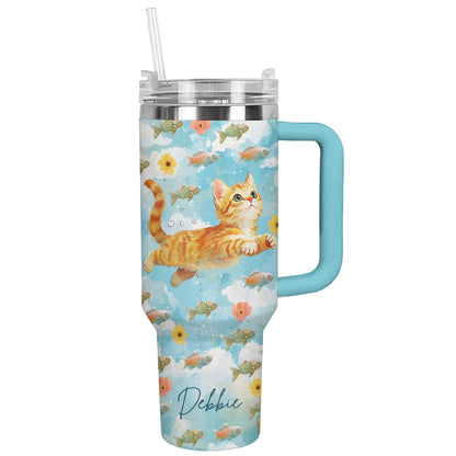 Shineful Tumbler Personalized Fish Dream Of A Little Cat