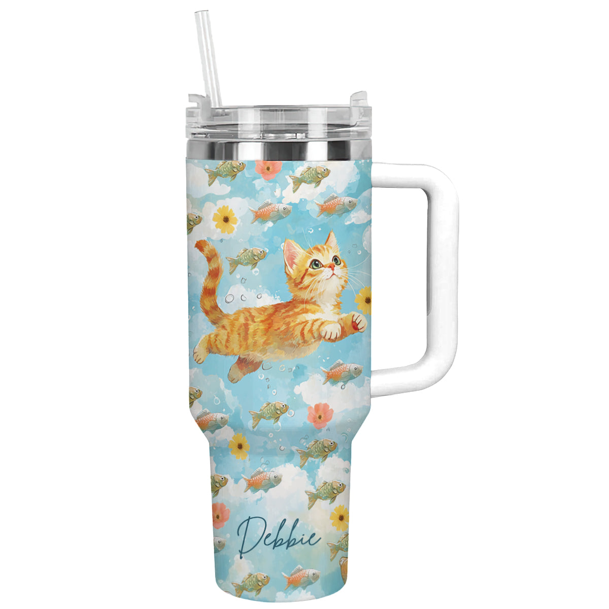 Shineful Tumbler Personalized Fish Dream Of A Little Cat