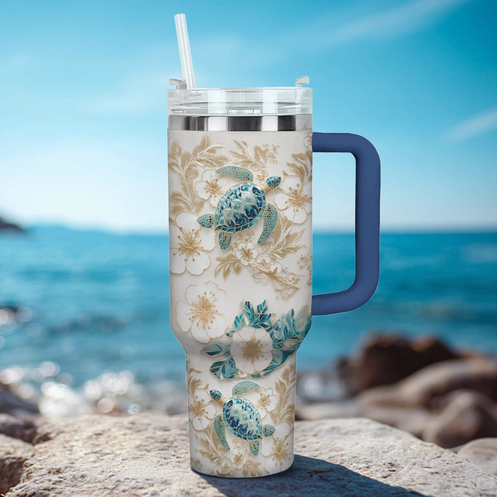 Shineful Tumbler Sea Turtle Bloom
