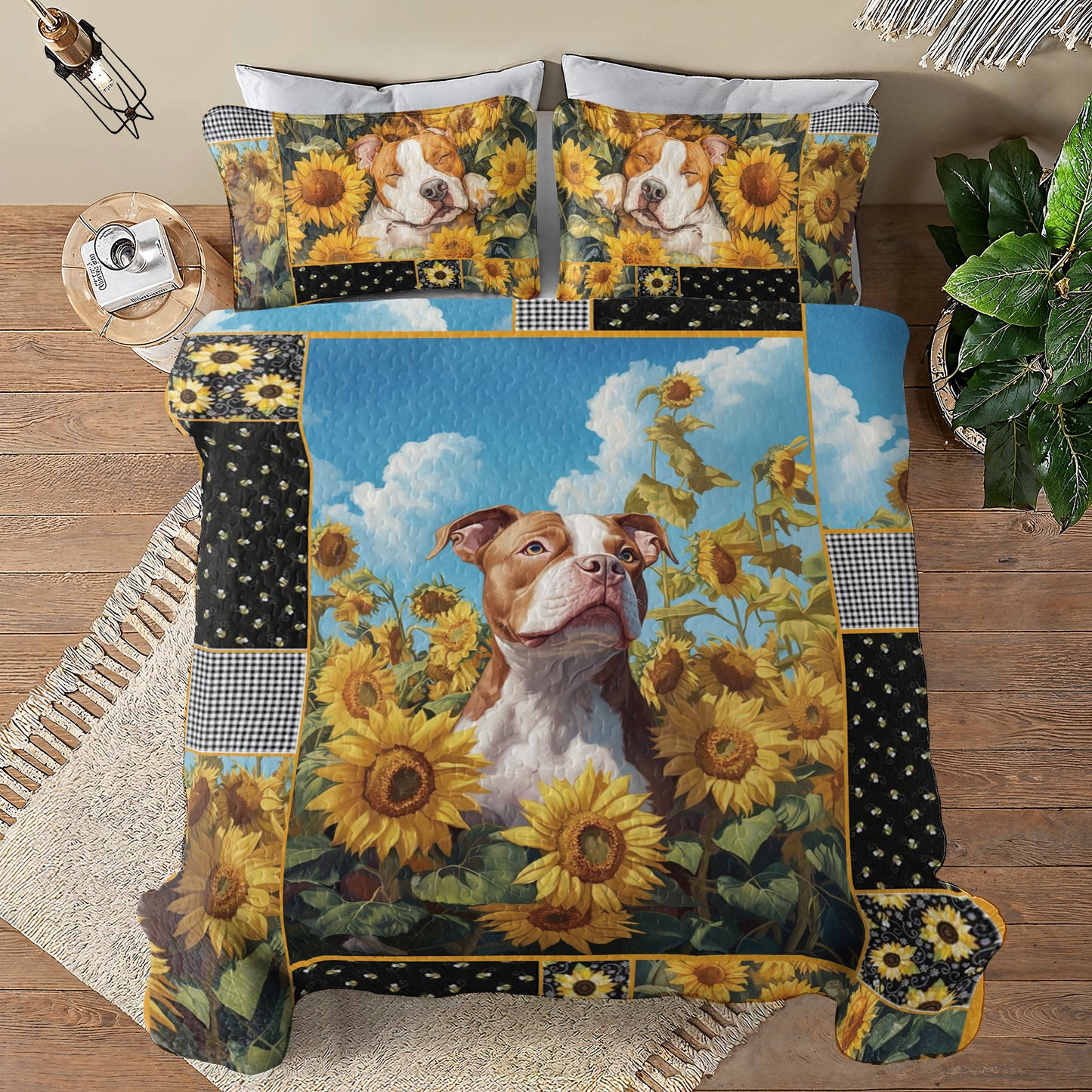 Shineful All Season Quilt 3-Piece Set Pitbull Sunshine