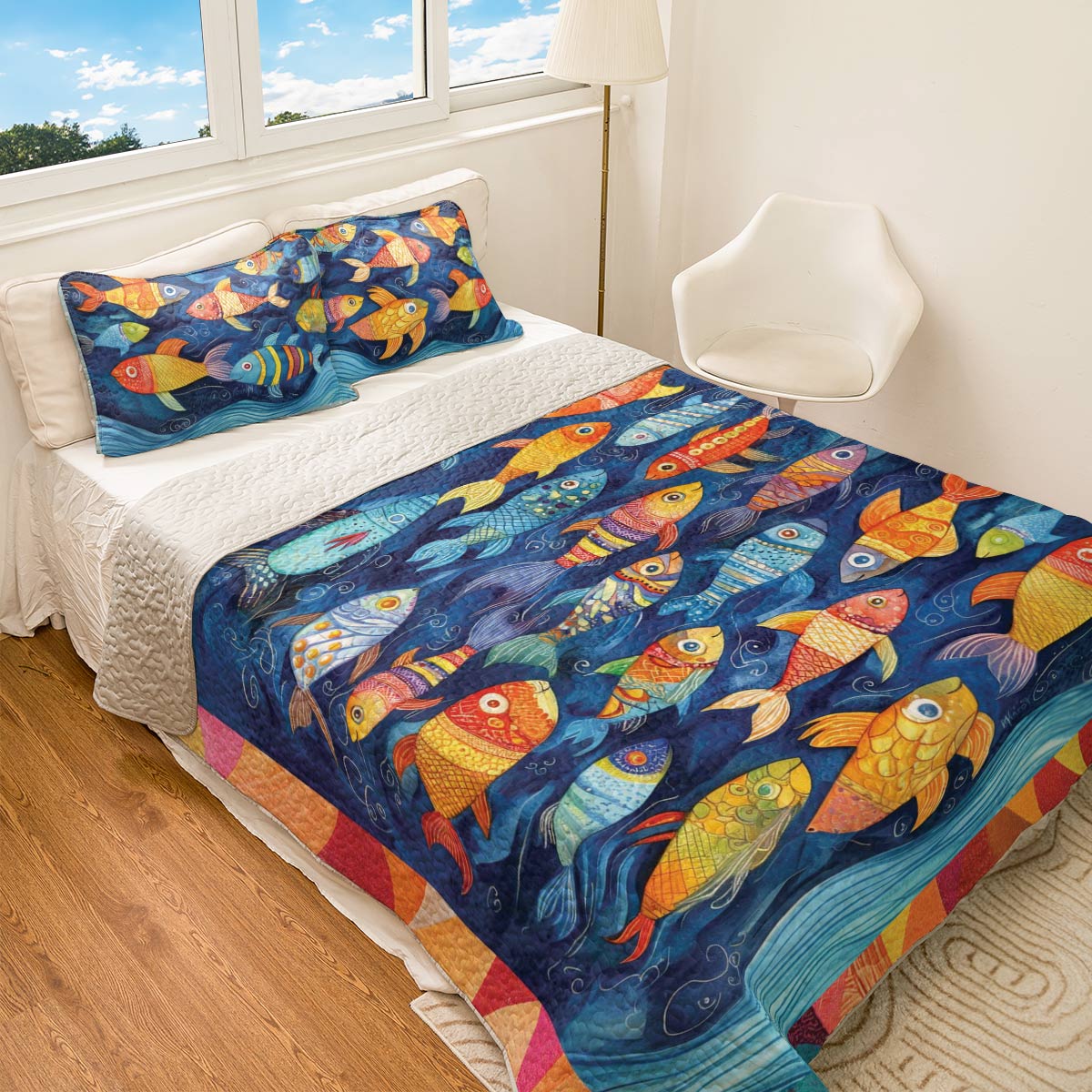 Shineful All Season Quilt 3-Piece Set Ocean Whimsy