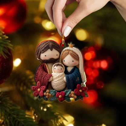 Shineful 2D Acrylic Ornament Cozy Holy Family