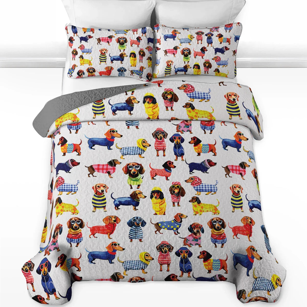 Shineful Quilt 3-Piece Set Dachshund Amazing Stylish