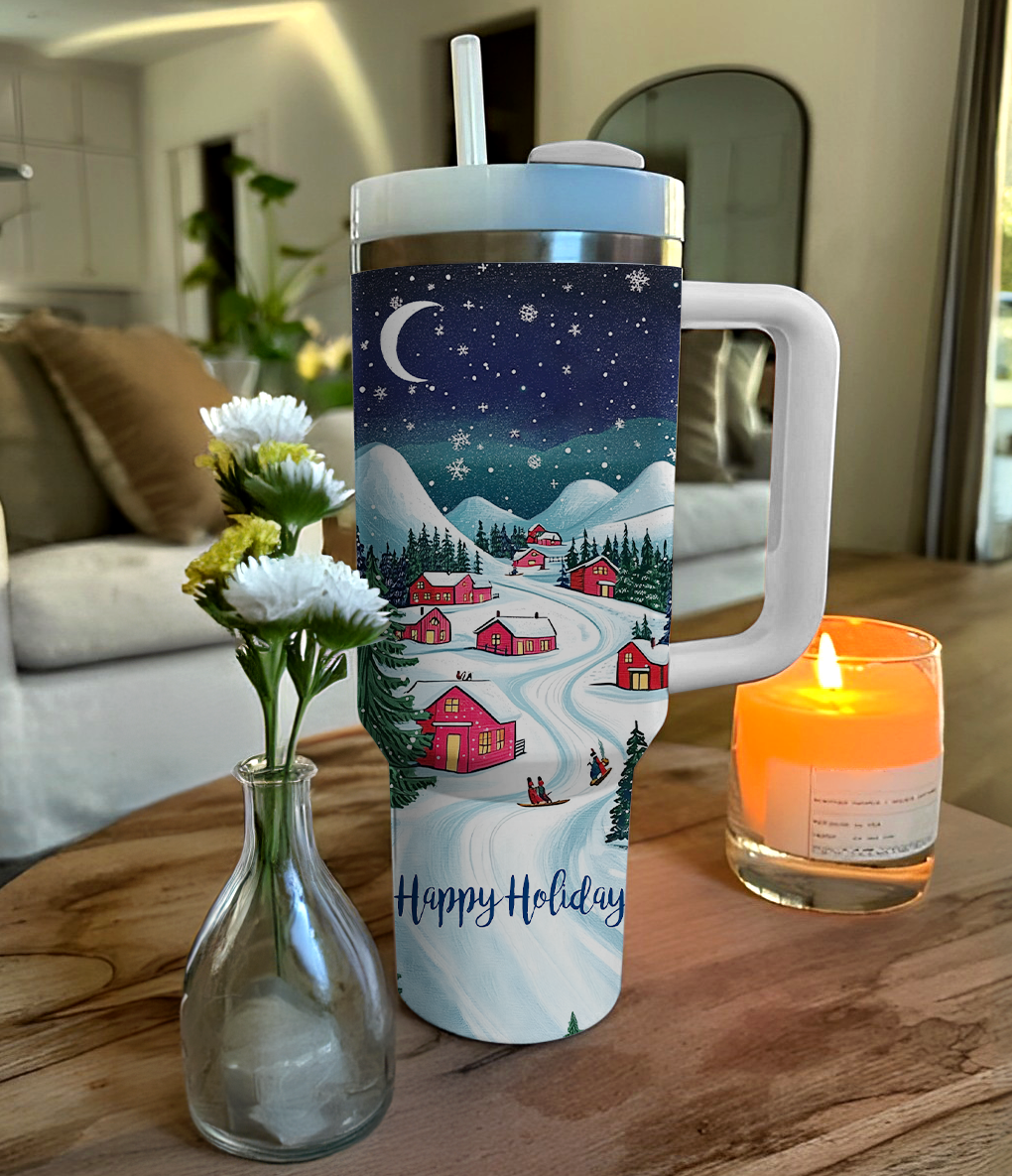 Shineful Tumbler Joyful Holiday Village