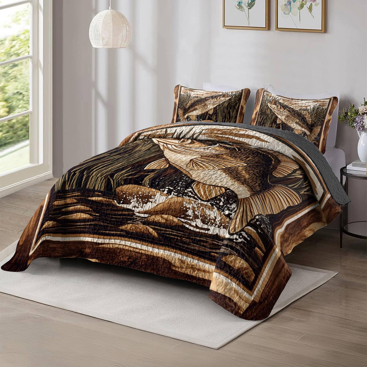Shineful All Season Quilt 3-Piece Set Gracefulness Bass