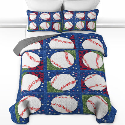 Shineful All Season Quilt 3-Piece Set Home Run Dreams