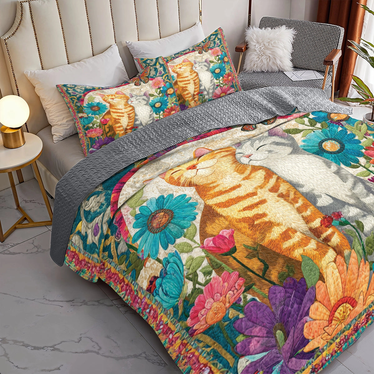 Shineful All Season Quilt 3-Piece Set Where Flowers Bloom
