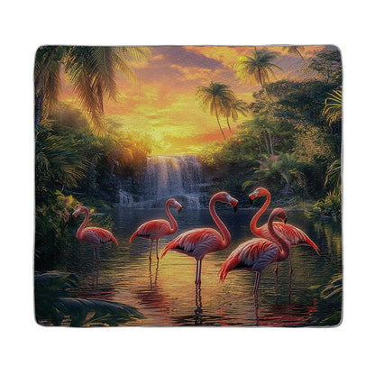 Shineful All Season Quilt 3-Piece Set - Fabulous Flamingos Paradise