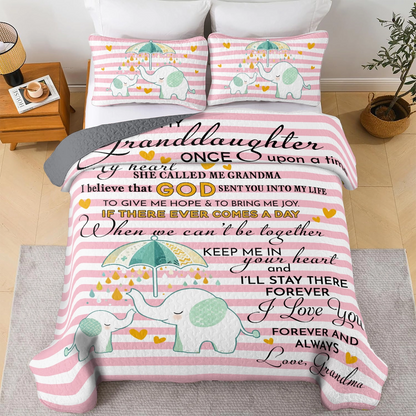 Shineful All Season Quilt 3-Piece Set Grandma's Love