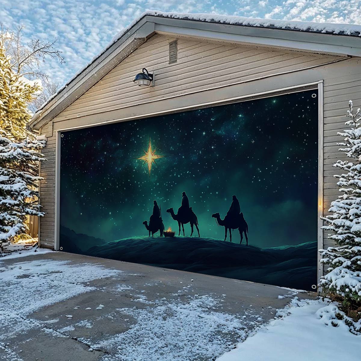 Shineful Garage Door Banner Decoration Starlit Journey