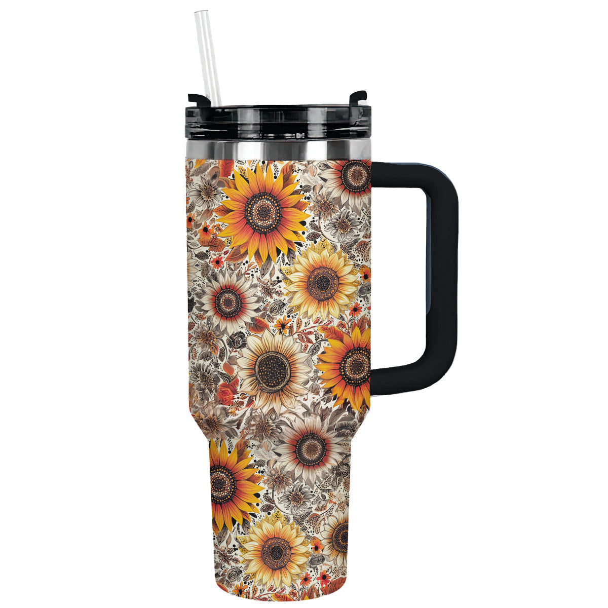 Shineful Tumbler Boho Autumn Sunflower