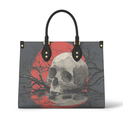 Shineful Leather Bag Red Eclipse Skull