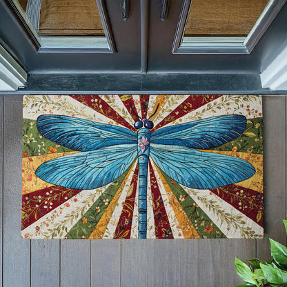 Shineful Dragonfly Bloom Ultra-Thin Non Skid Floor Mat, Kitchen Rugs