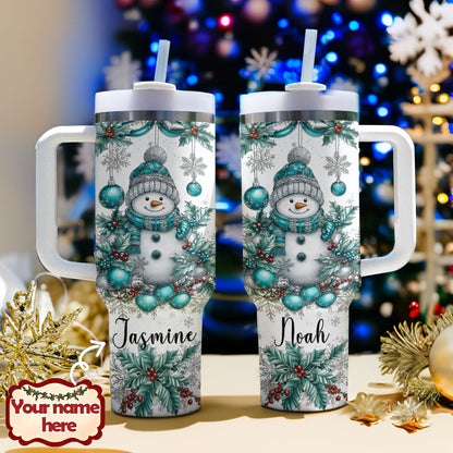 Shineful Tumbler Personalized Snowman