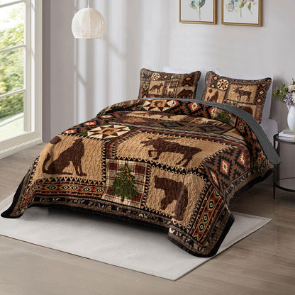 Shineful All Season Quilt 3-Piece Set Wild Forest Adventure