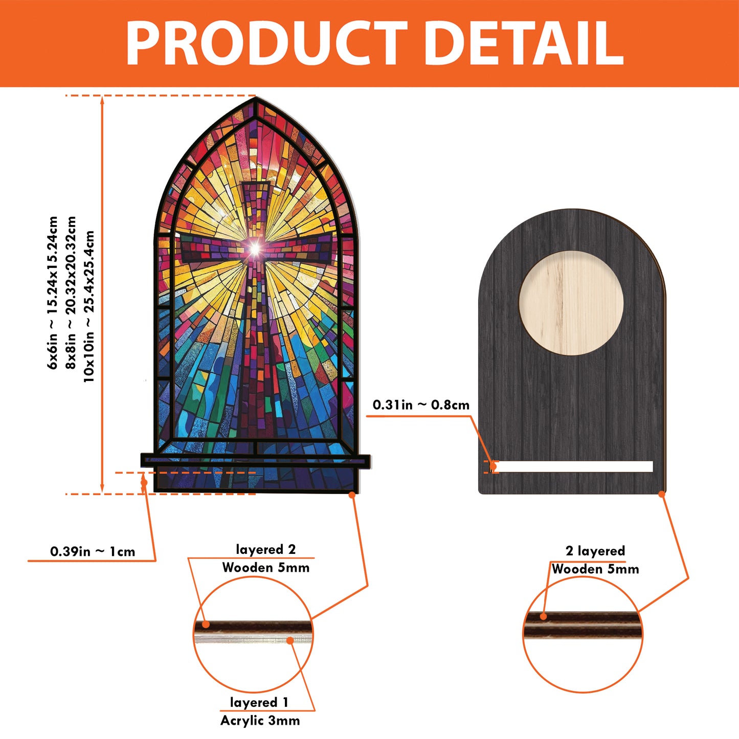 Shineful Suncatcher Candle Holder Cross of Light