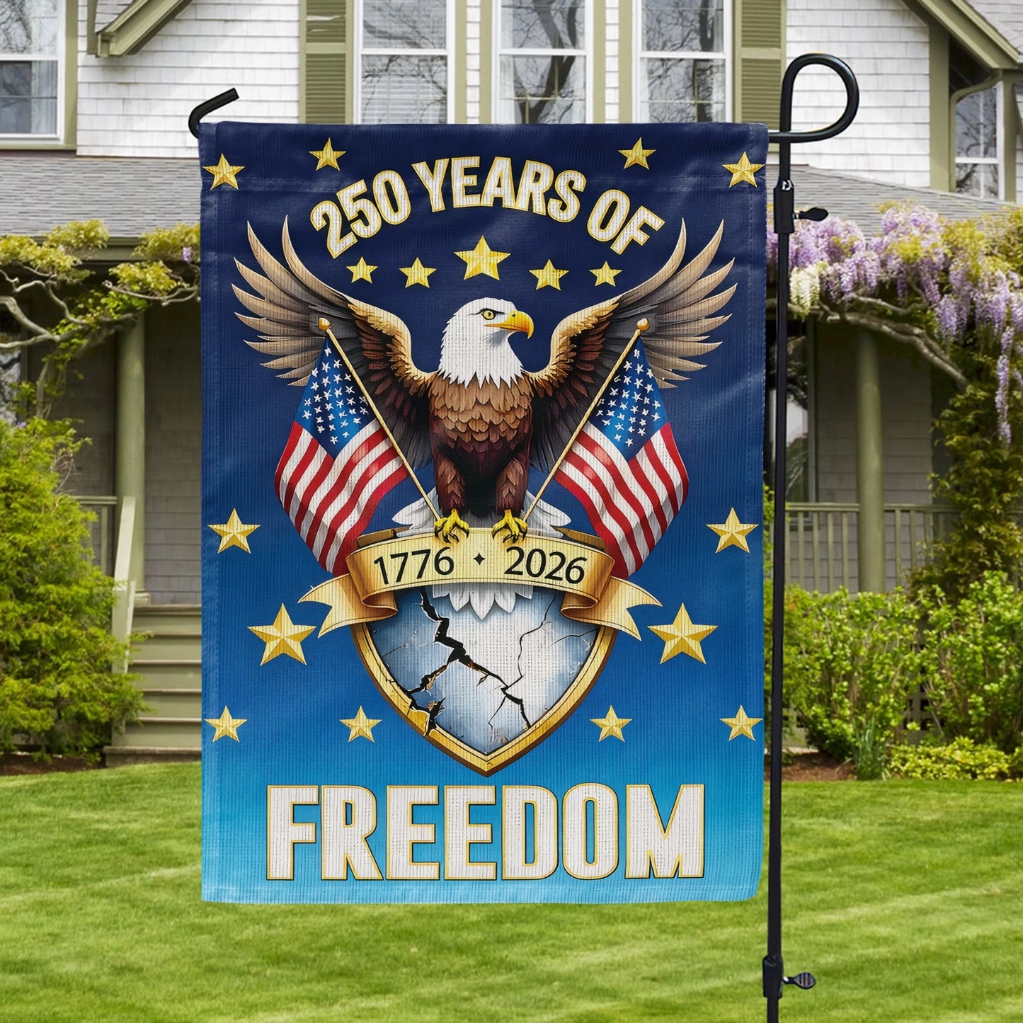 Shineful Gargen Flag 12" x 18" - The Freedom Crest of America