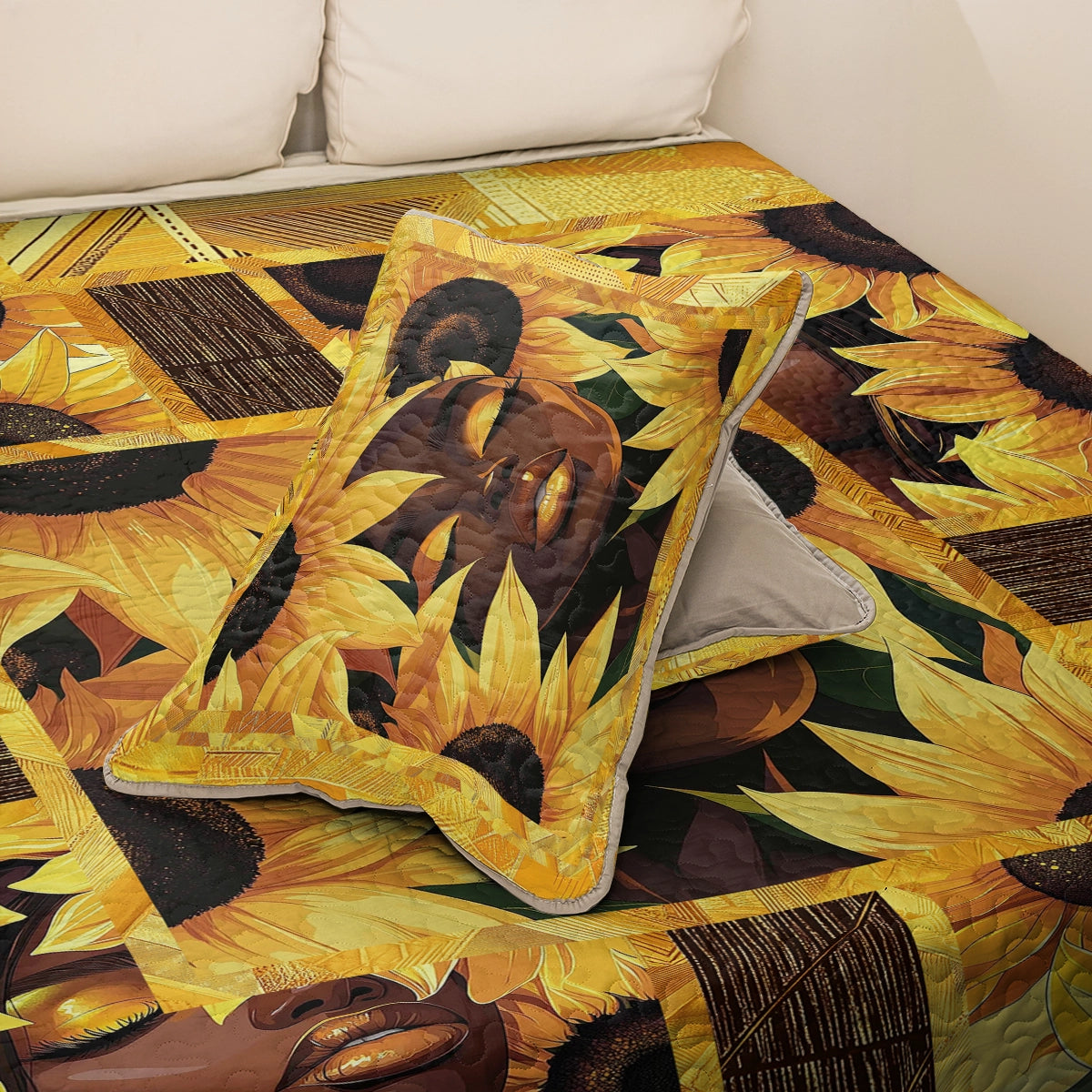 Shineful All Season Quilt 3-Piece Set - Black Women's Radiant Beauty