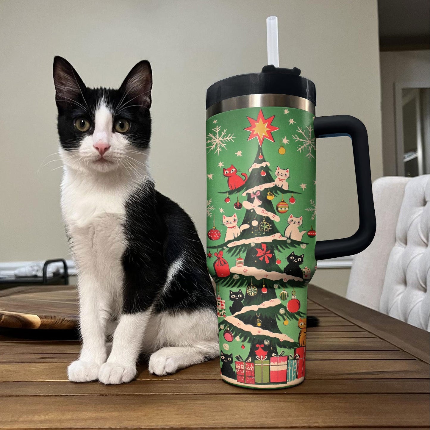 Shineful Tumbler Christmas Kitty Tree
