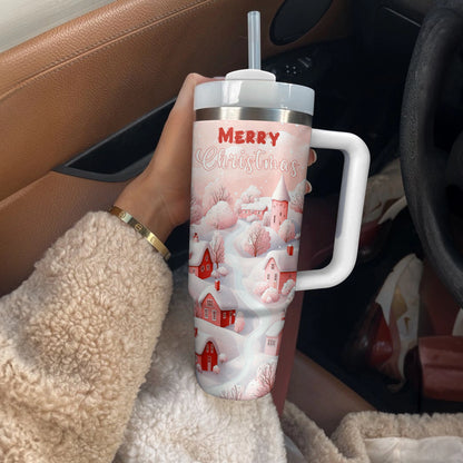 Shineful Tumbler Merry Christmas Village