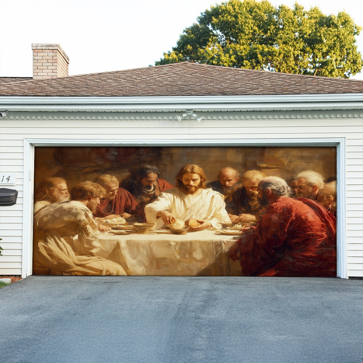 Shineful Garage Door Banner Decoration The Night Love