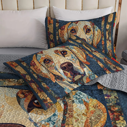 Shineful All Season Quilt 3-Piece Set Loyal Companion Labrador