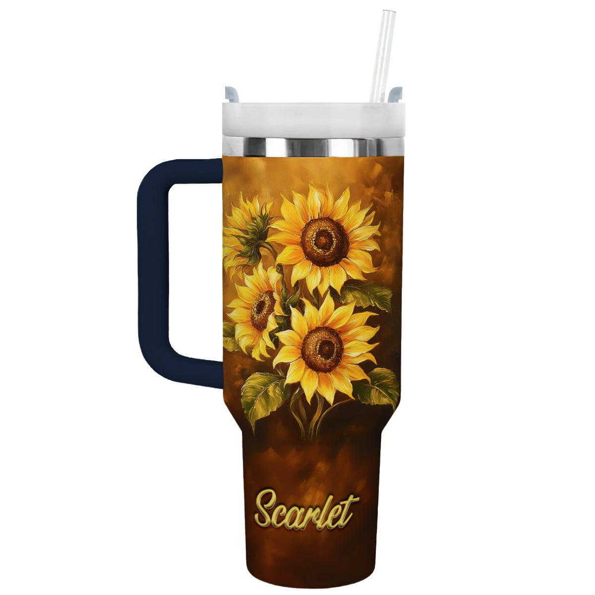 Shineful Tumbler Personalized Sunflower Beautiful Gracefully