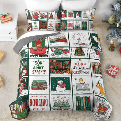 Shineful All Season Quilt 3-Piece Set Magical Elf Reading
