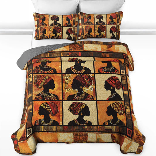 Shineful All Season Quilt 3-Piece Set Heritage Silhouette