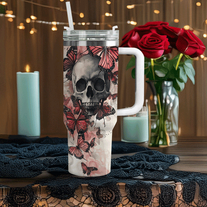 Shineful Tumbler - Eternal Elegance Butterfly Skull