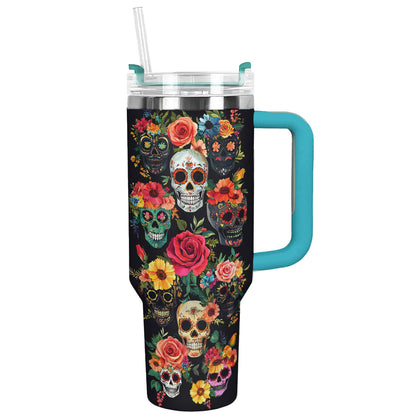 Shineful Tumbler - Floral Fiesta Skull
