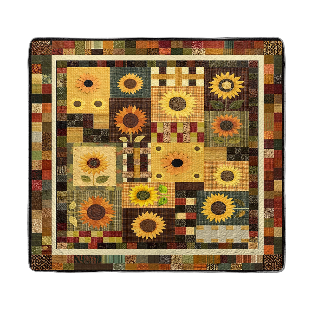 Shineful All Season Quilt 3-Piece Set - Sunflower Sunshine Harvest