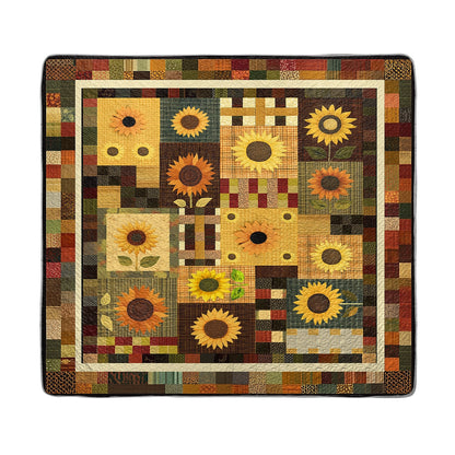 Shineful All Season Quilt 3-Piece Set - Sunflower Sunshine Harvest