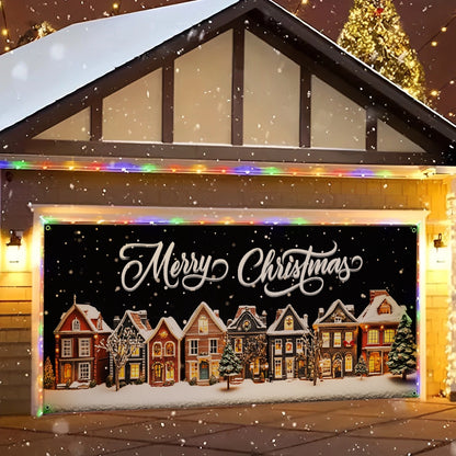 Shineful Garage Door Banner Decoration Holiday Townscape