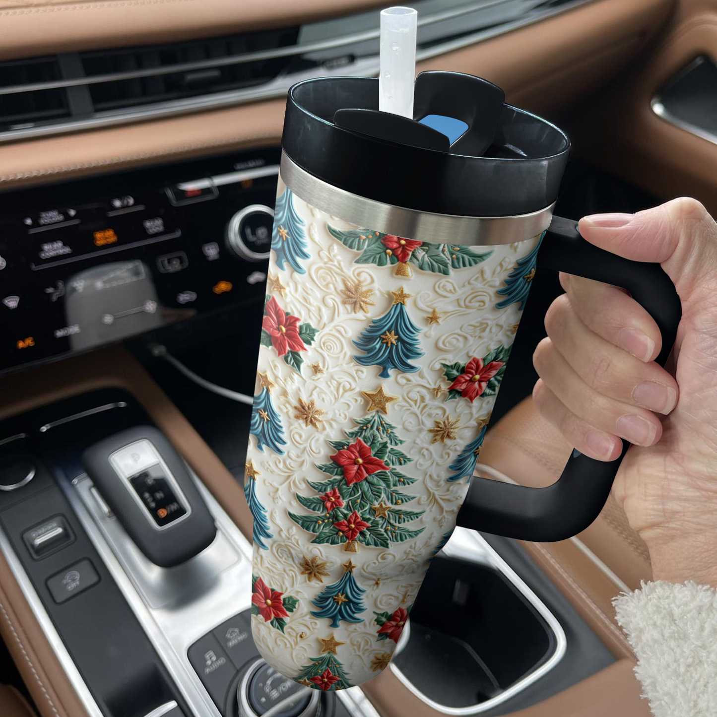 Shineful Glossy Tumbler Enchanted Evergreen Blooms