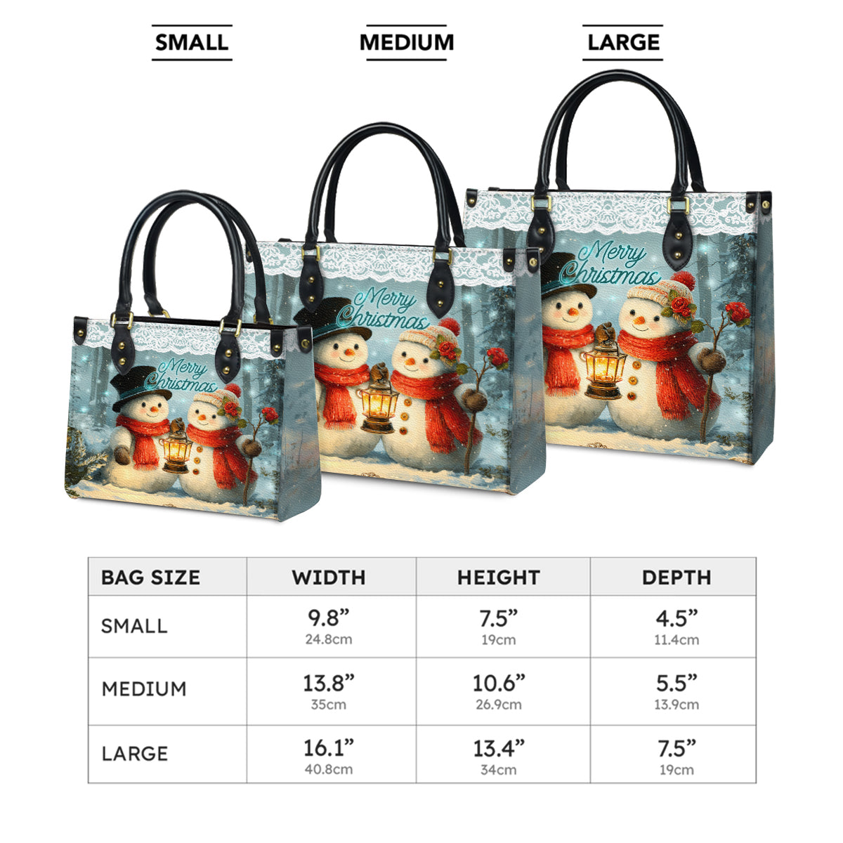 Shineful Leather Bag Snow Couple