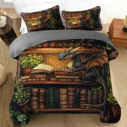 Shineful All Season Quilt 3-Piece Set - Dragon Scholar's Retreat