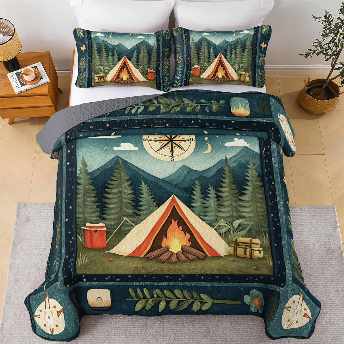 Shineful All Season Quilt 3-Piece Set Campfire Dreams