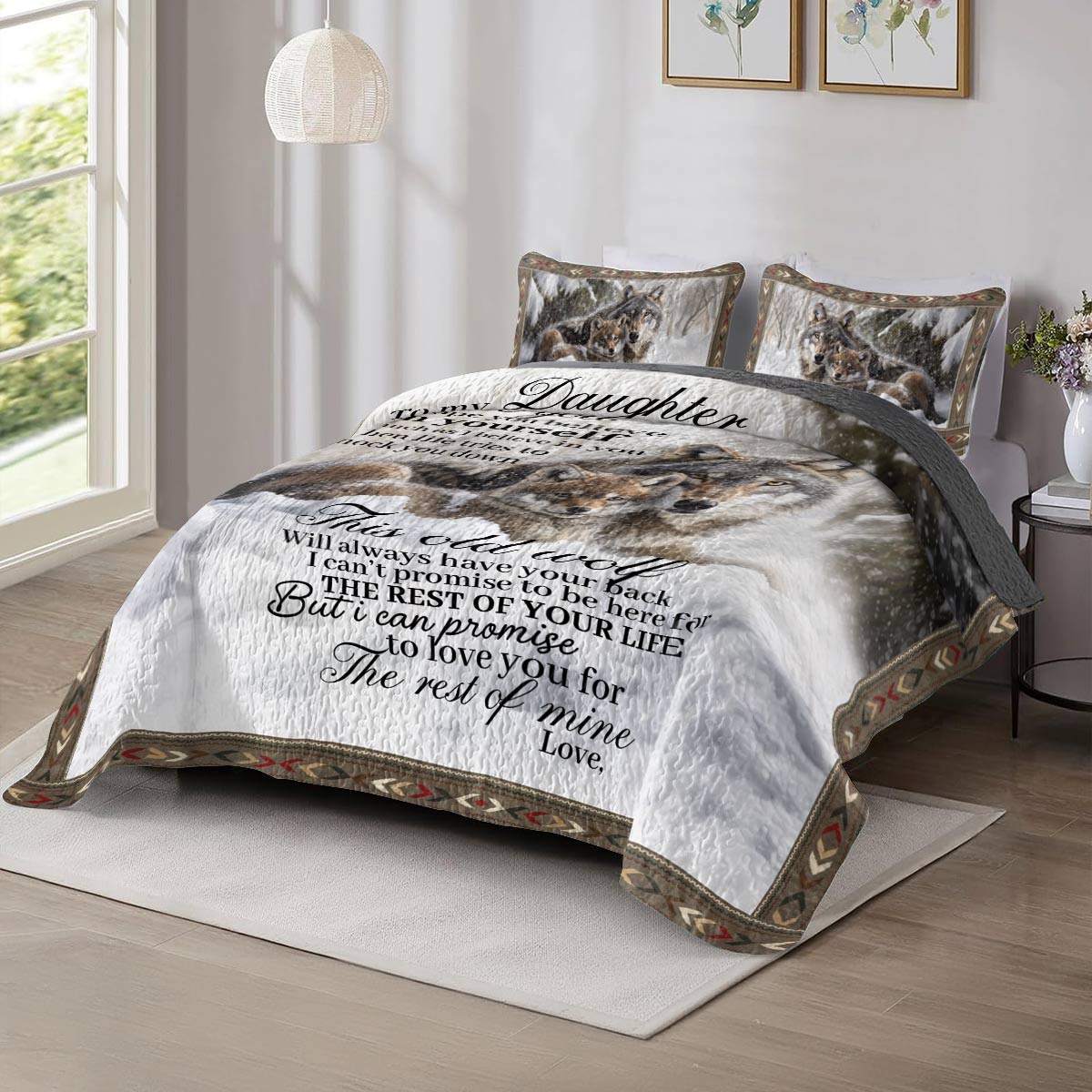 Shineful All Season Quilt 3-Piece Set Wolf Legacy