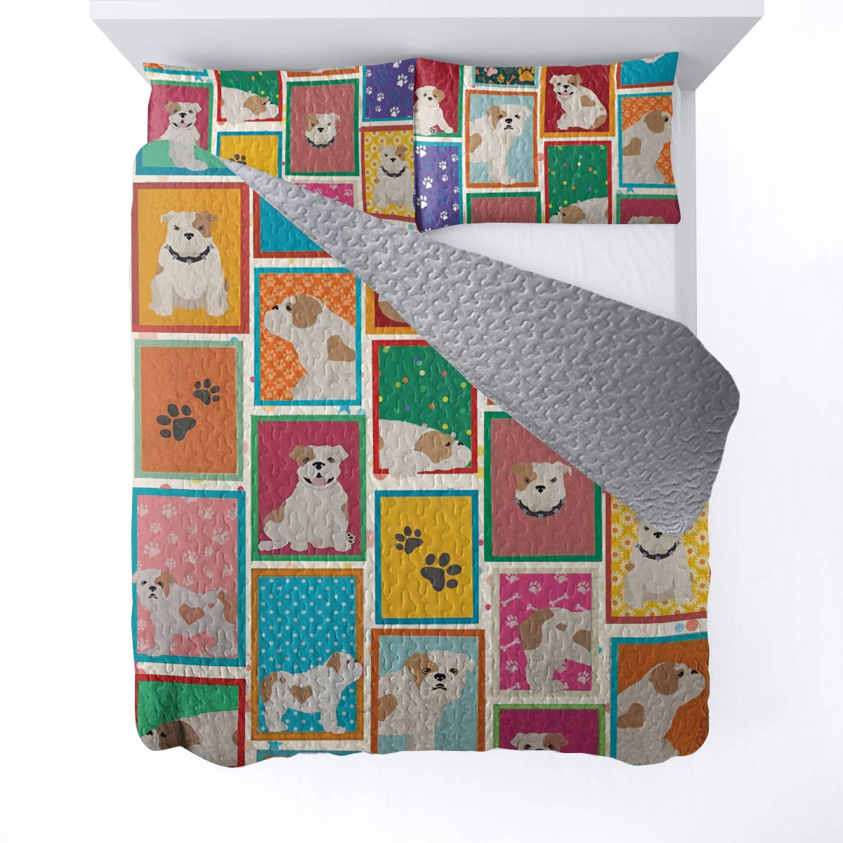 Shineful All Season Quilt 3-Piece Set Pitbull Fun