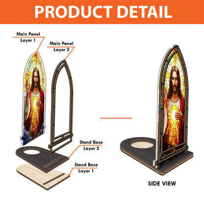 Shineful Suncatcher Candle Holder Sacred Heart Light