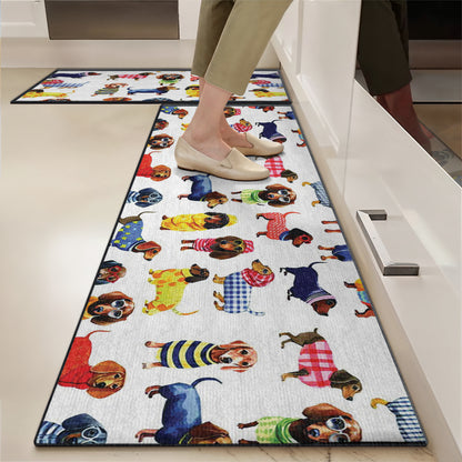 Shineful Ultra-Thin Non Skid Floor Mat, Kitchen Rugs Dachshund Amazing Stylish