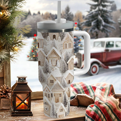 Shineful Glossy Tumbler Snowy Cottage Dreams