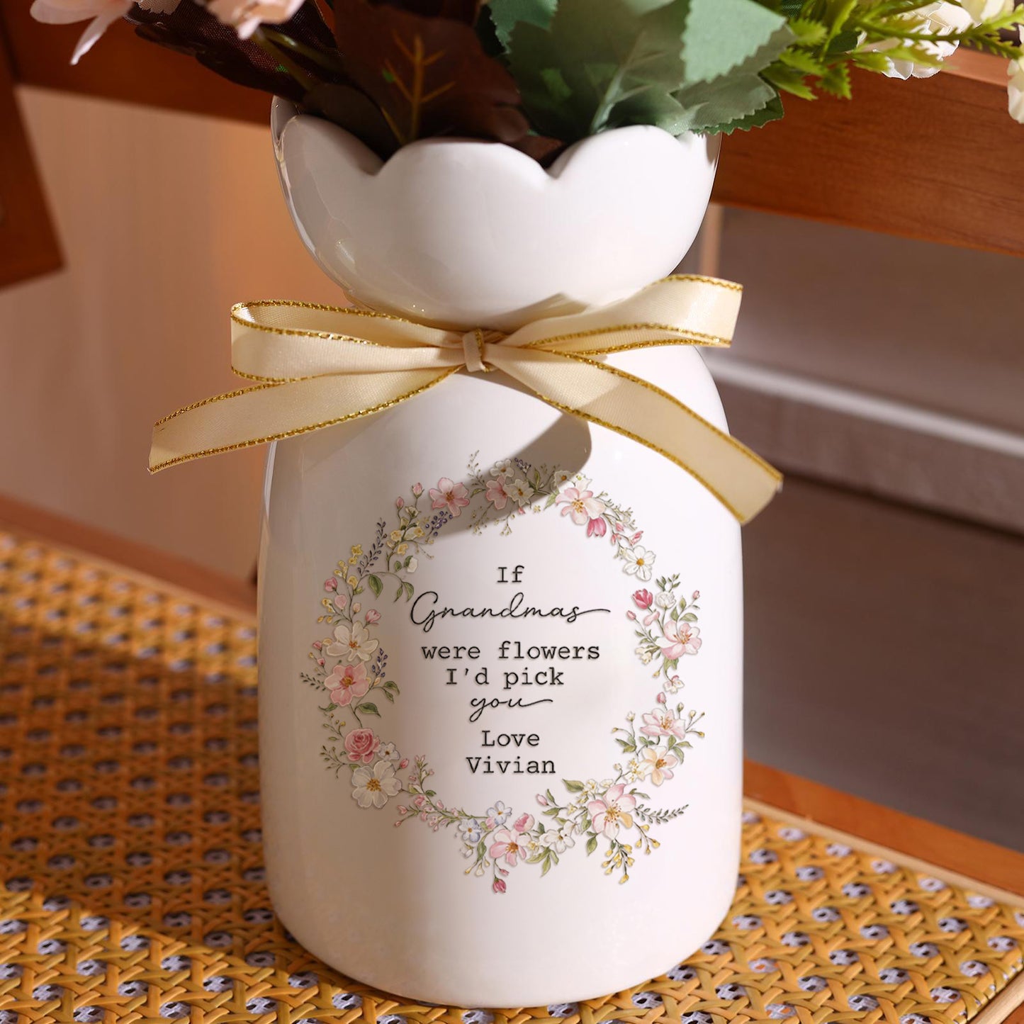 Shineful Flower Vase Personalized Precious Bloom