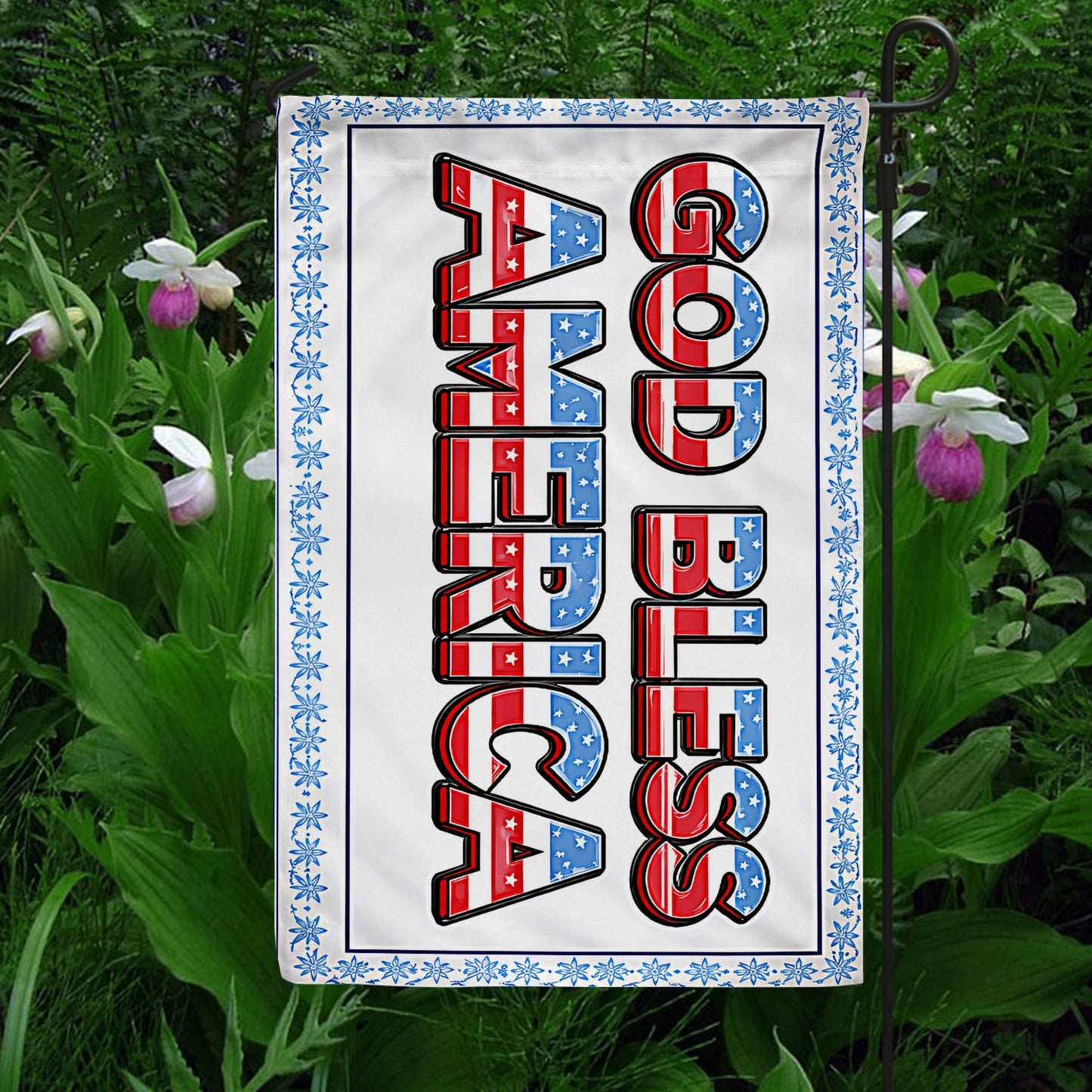 Shineful Gargen Flag 12" x 18" - God Bless America