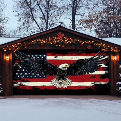Shineful Garage Door Banner Decoration Still Flying Free