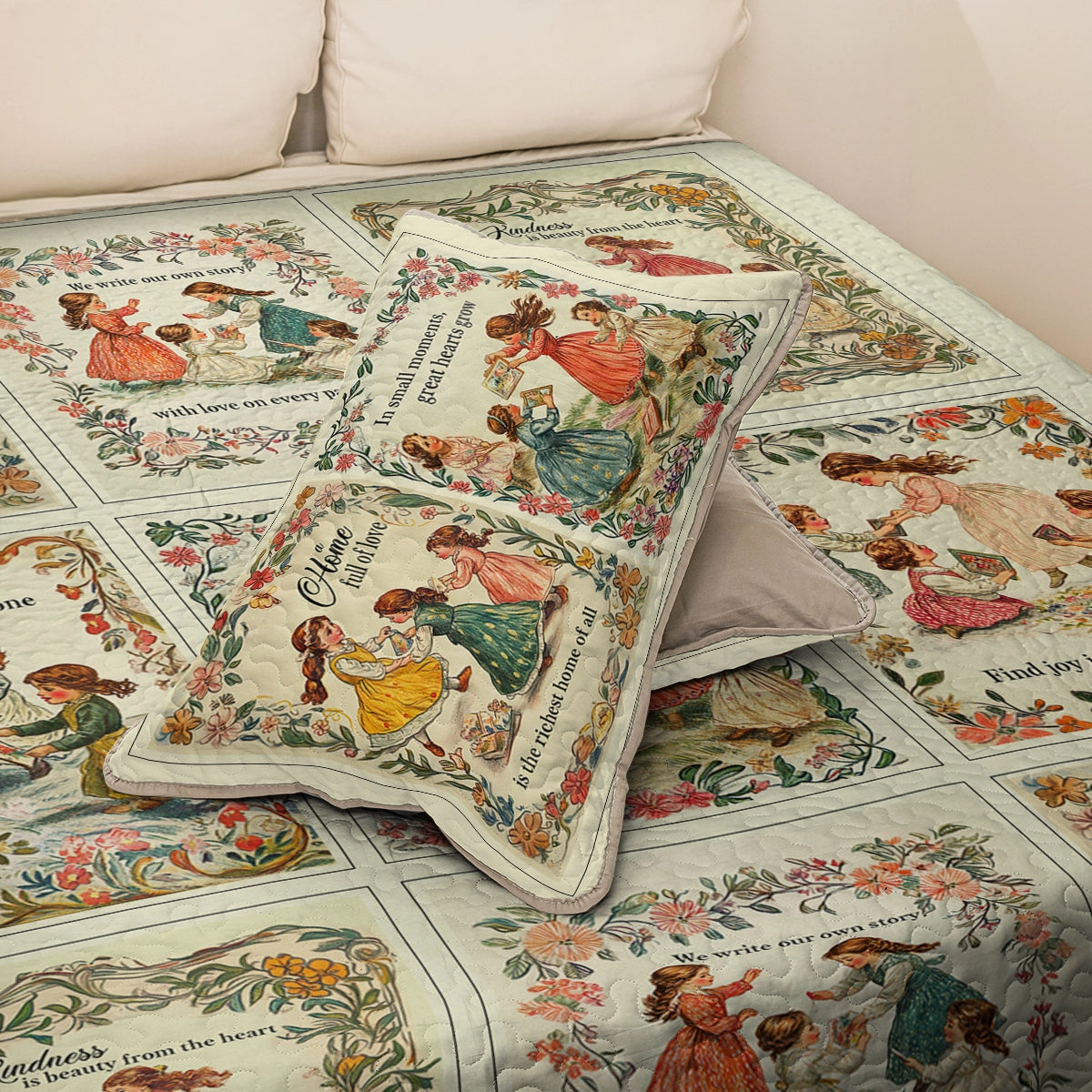 Shineful All Season Quilt 3-Piece Set Reading Timeless Treasures