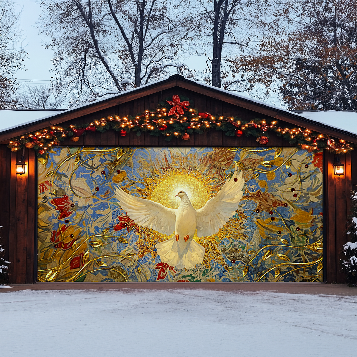 Shineful Garage Door Banner Decoration Holy Spirit